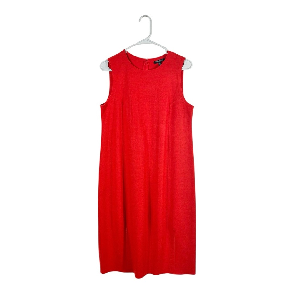 Eileen Fisher Red 100% Wool Jersey Dress Size Petite Small
